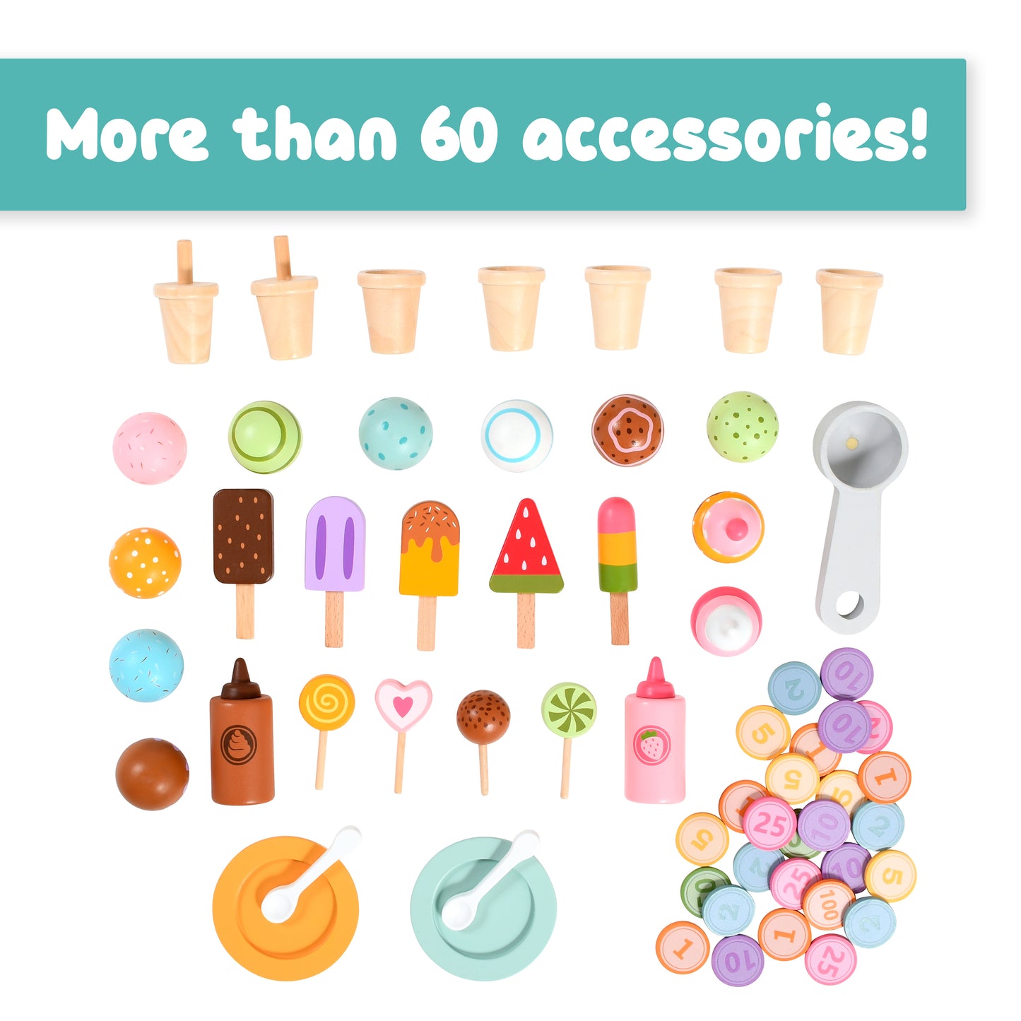 Ice Cream Cart Wooden Playset