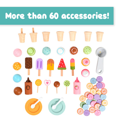 Ice Cream Cart Wooden Playset