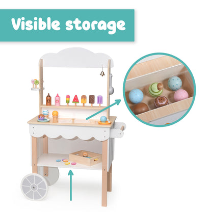 Ice Cream Cart Wooden Playset