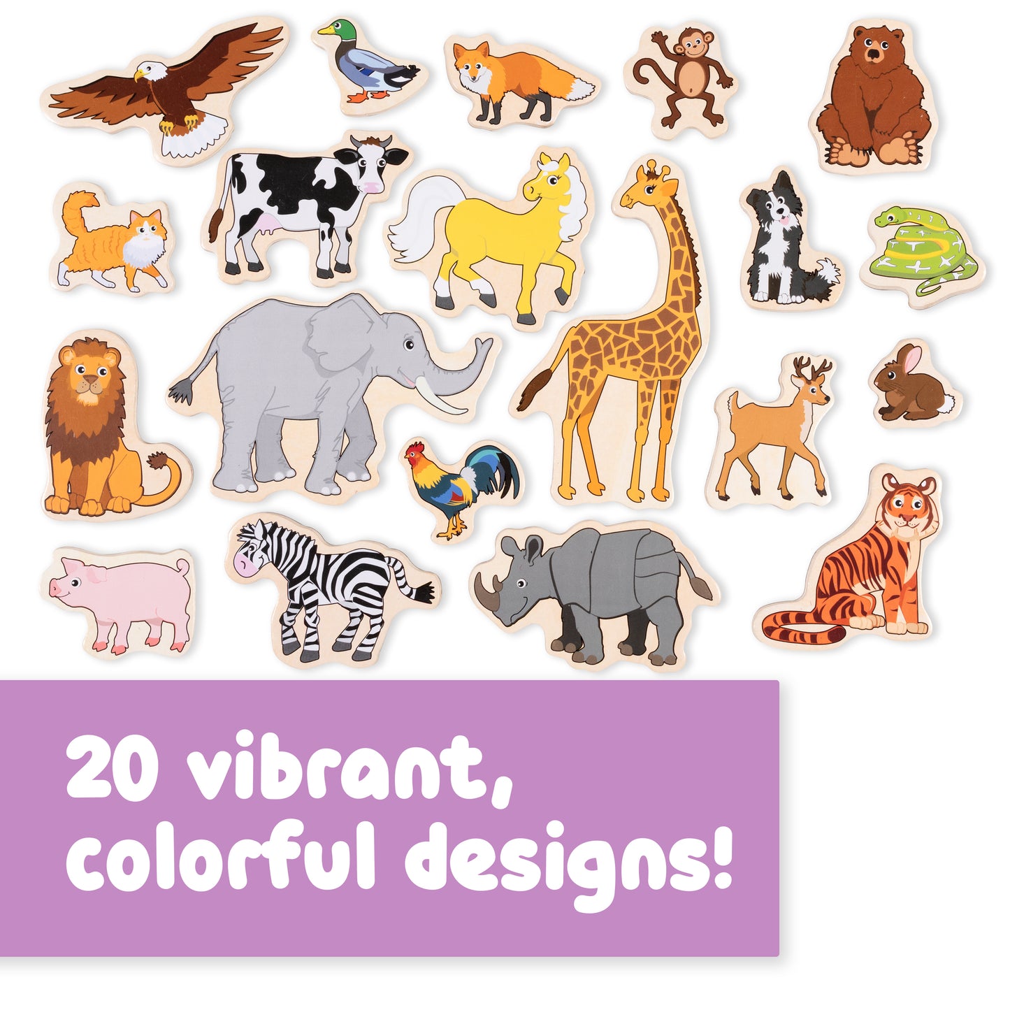 Wooden Magnets - Animals