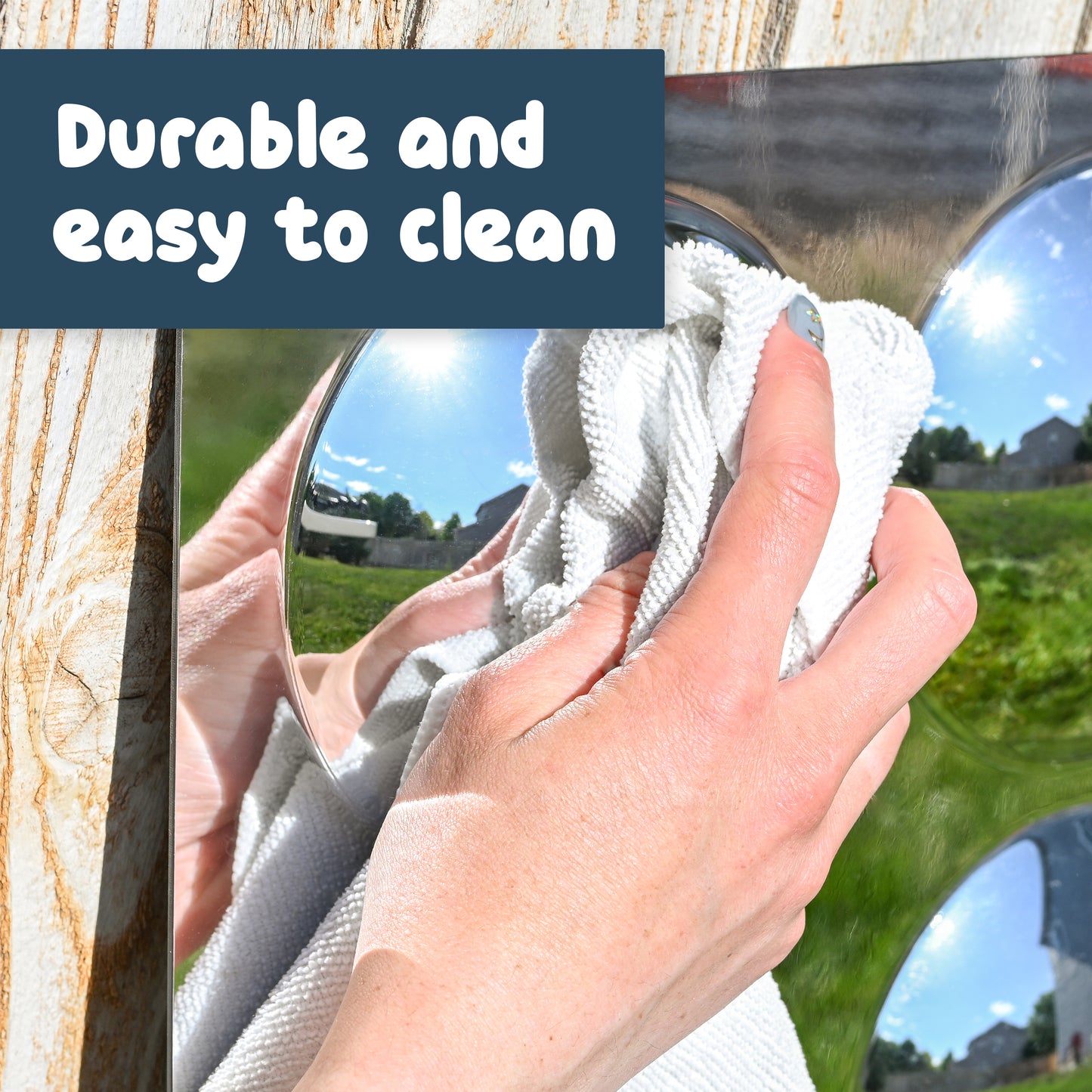 Sensory Wall Toddler Mirror - Large - 9 Bubbles