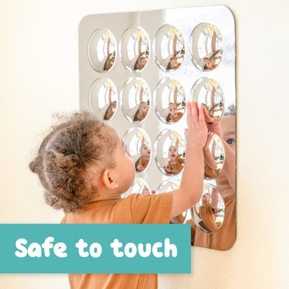Sensory Wall Toddler Mirror - Large - 16 Bubbles