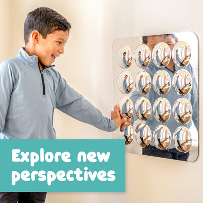 Sensory Wall Toddler Mirror - Large - 16 Bubbles