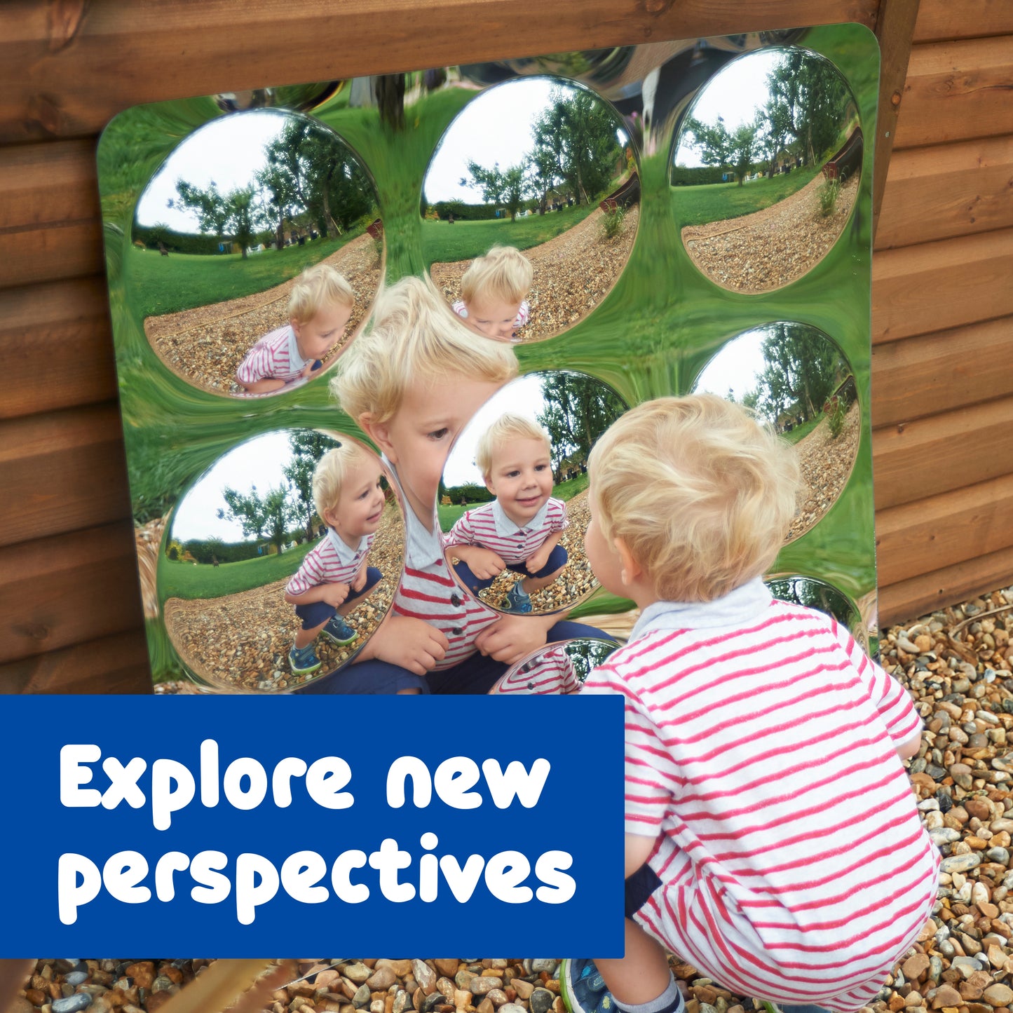 Sensory Wall Toddler Mirror - Giant - 9 Bubbles