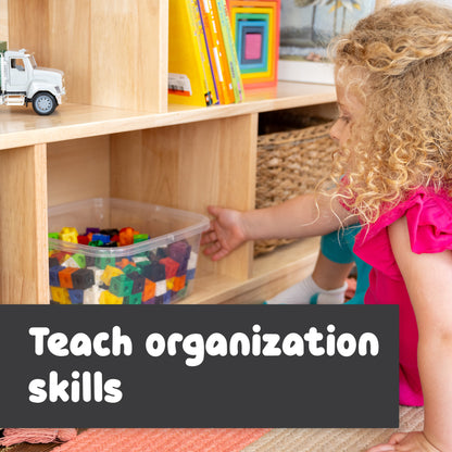 5-Compartment Solid Wood Storage Cabinet