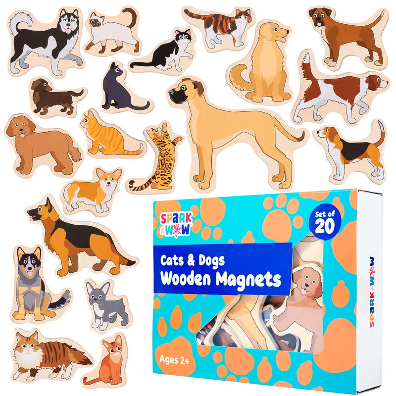 Wooden Magnets - Cats and Dogs