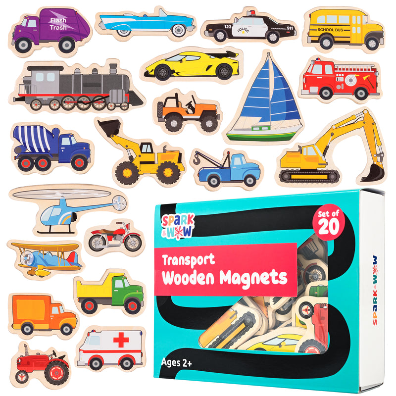 Wooden Magnets - Transport