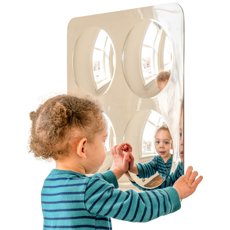 Sensory Wall Toddler Mirror - Large - 4 Bubbles