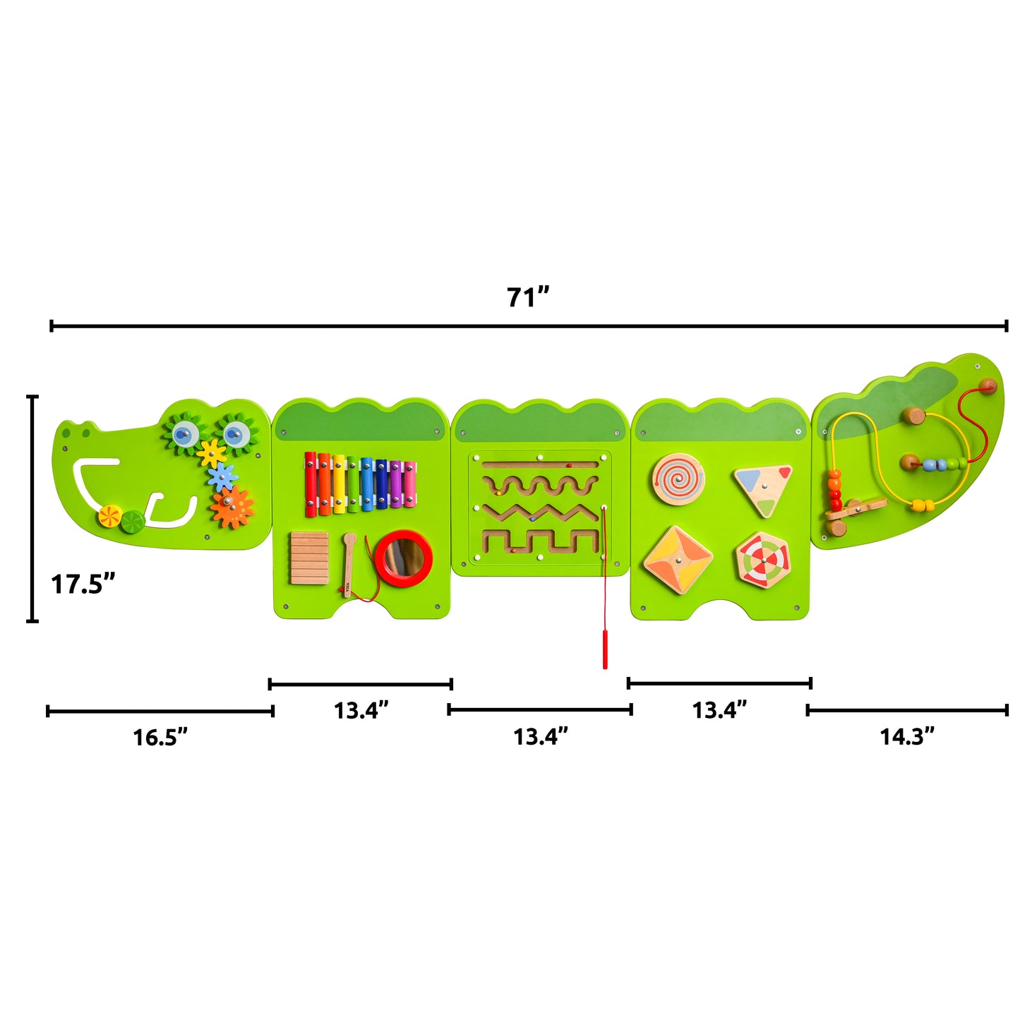 Crocodile Activity Wall Panels - Light Green